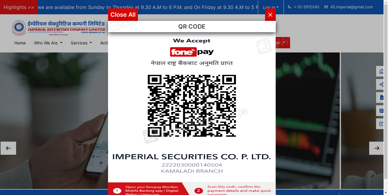 IMPERIAL SECURITIES COMPANY LTD