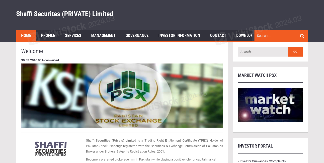 Shaffi Securities (PRIVATE) Limited